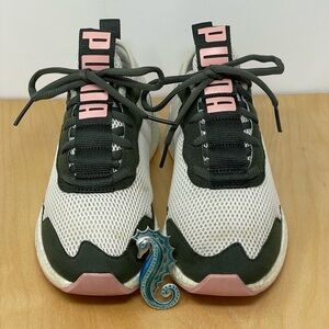 Puma NRGY Running Shoes Green/Off White/Pink Size9